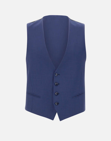 UNGARO Completo "U5001" tre pezzi in lana BLUE Uomo 