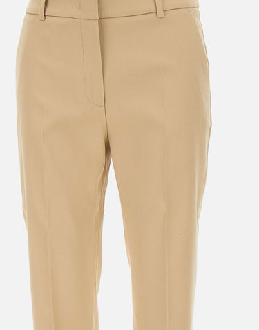 WEEKEND MAX MARA Pantaloni "Vite"in cotone stretch BEIGE Donna 