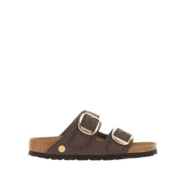 BIRKENSTOCK Sandali "Arizona Big Buckle Raffia" BROWN Donna 