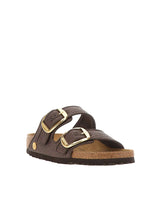 BIRKENSTOCK Sandali "Arizona Big Buckle Raffia" BROWN Donna 