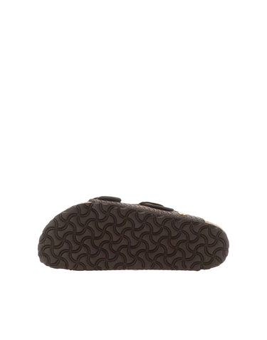 BIRKENSTOCK Sandali "Arizona Big Buckle Raffia" BROWN Donna 