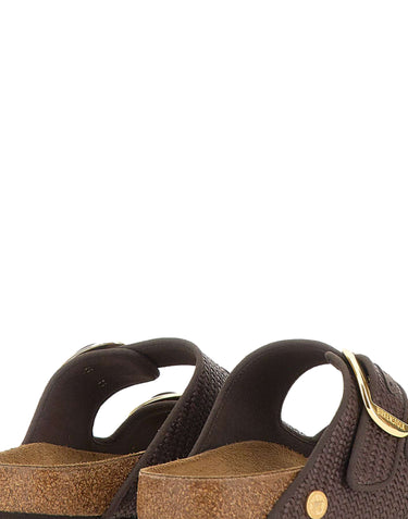 BIRKENSTOCK Sandali "Arizona Big Buckle Raffia" BROWN Donna 