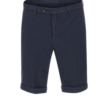 BRIGLIA 1949 Bermuda in cotone con micro texture BLUE Uomo 