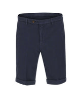 BRIGLIA 1949 Bermuda in cotone con micro texture BLUE Uomo 