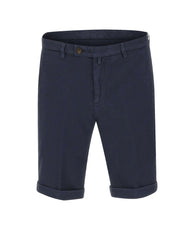 BRIGLIA 1949 Bermuda in cotone con micro texture BLUE Uomo 
