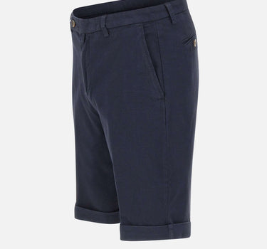 BRIGLIA 1949 Bermuda in cotone con micro texture BLUE Uomo 