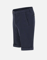 BRIGLIA 1949 Bermuda in cotone con micro texture BLUE Uomo 