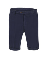 BRIGLIA 1949 Bermuda in cotone con microtexture BLUE Uomo 