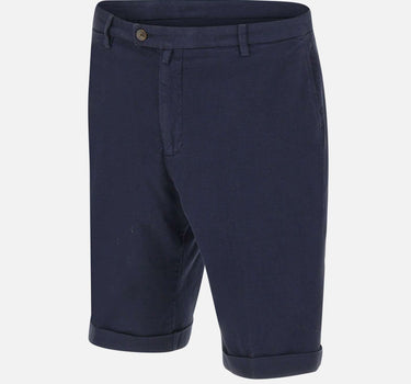 BRIGLIA 1949 Bermuda in cotone con microtexture BLUE Uomo 
