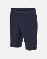 BRIGLIA 1949 Bermuda in cotone con microtexture BLUE Uomo 