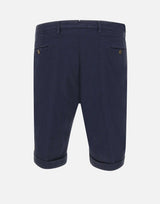 BRIGLIA 1949 Bermuda in cotone con microtexture BLUE Uomo 