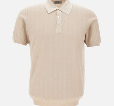 DELLA CIANA CASHMERE Polo in cotone a maxi coste BEIGE Uomo 