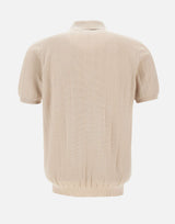 DELLA CIANA CASHMERE Polo in cotone a maxi coste BEIGE Uomo 