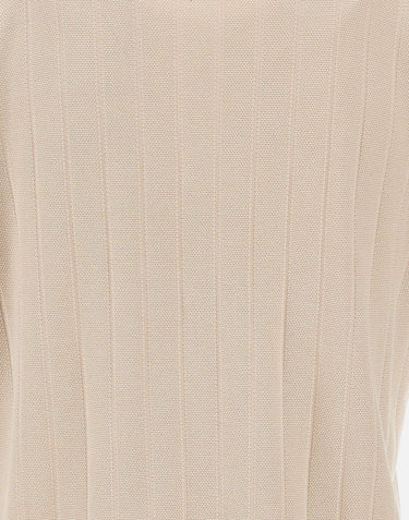 DELLA CIANA CASHMERE Polo in cotone a maxi coste BEIGE Uomo 