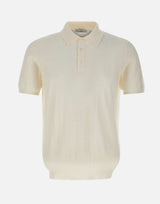 DELLA CIANA CASHMERE Polo in cotone a maxi coste WHITE Uomo 