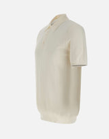 DELLA CIANA CASHMERE Polo in cotone a maxi coste WHITE Uomo 