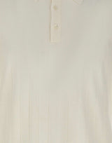 DELLA CIANA CASHMERE Polo in cotone a maxi coste WHITE Uomo 