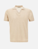DELLA CIANA CASHMERE Polo in misto lino e cotone BEIGE Uomo 