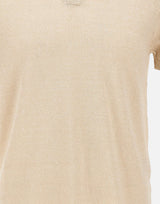 DELLA CIANA CASHMERE Polo in misto lino e cotone BEIGE Uomo 