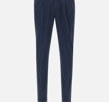 DEVORE Pantaloni "DVR33" in cotone e seta BLUE Uomo 