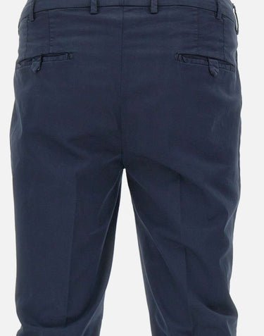 DEVORE Pantaloni "DVR33" in cotone e seta BLUE Uomo 