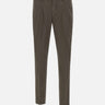 DEVORE Pantaloni "DVR33" in cotone e seta BROWN Uomo 