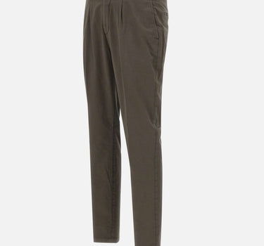 DEVORE Pantaloni "DVR33" in cotone e seta BROWN Uomo 