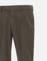 DEVORE Pantaloni "DVR33" in cotone e seta BROWN Uomo 