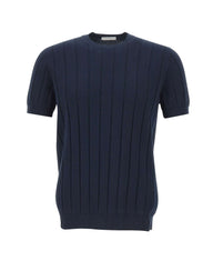 DIKTAT Maglia in cotone a coste larghe BLUE Uomo 