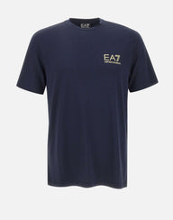 EA7 T-shirt "Gold Label" in misto viscosa BLUE Uomo 