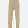 FAY Pantaloni in Gabardine Stretch BEIGE Uomo 