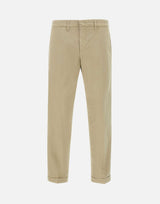 FAY Pantaloni in Gabardine Stretch BEIGE Uomo 