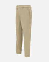 FAY Pantaloni in Gabardine Stretch BEIGE Uomo 