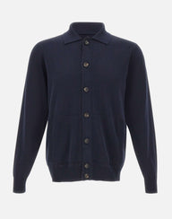 FILIPPO DE LAURENTIIS Cardigan con collo polo BLUE Uomo 