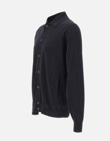 FILIPPO DE LAURENTIIS Cardigan con collo polo BLACK Uomo 