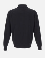 FILIPPO DE LAURENTIIS Cardigan con collo polo BLACK Uomo 