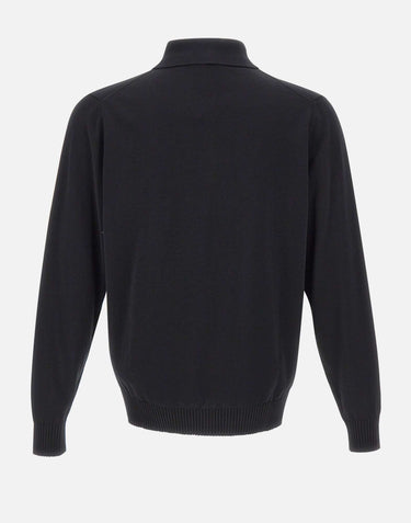 FILIPPO DE LAURENTIIS Cardigan con collo polo BLACK Uomo 