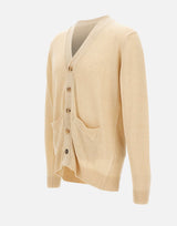FILIPPO DE LAURENTIIS Cardigan in misto lino BEIGE Uomo 