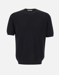 FILIPPO DE LAURENTIIS Maglia in crêpe di cotone BLACK Uomo 