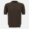 FILIPPO DE LAURENTIIS Maglia in crêpe di cotone BROWN Uomo 