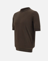 FILIPPO DE LAURENTIIS Maglia in crêpe di cotone BROWN Uomo 