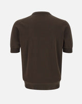 FILIPPO DE LAURENTIIS Maglia in crêpe di cotone BROWN Uomo 