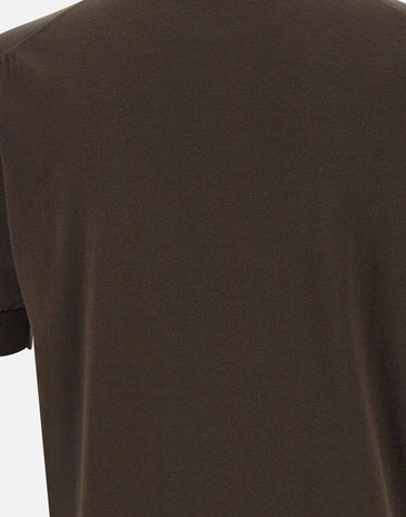 FILIPPO DE LAURENTIIS Maglia in crêpe di cotone BROWN Uomo 