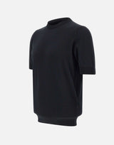 FILIPPO DE LAURENTIIS Maglia  in crêpe di cotone BLACK Uomo 