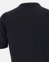 FILIPPO DE LAURENTIIS Maglia  in crêpe di cotone BLACK Uomo 