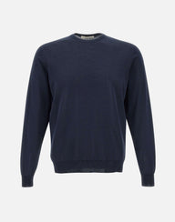 FILIPPO DE LAURENTIIS Maglia in crepe di cotone BLUE Uomo 