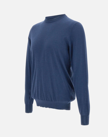 FILIPPO DE LAURENTIIS Maglia in misto lana, seta e cashmere BLUE Uomo 