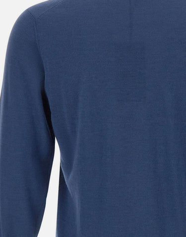 FILIPPO DE LAURENTIIS Maglia in misto lana, seta e cashmere BLUE Uomo 