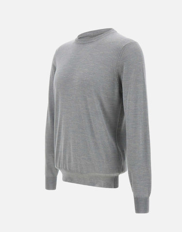 FILIPPO DE LAURENTIIS Maglia in  seta, lino e lana<BR/> GREY Uomo 