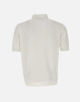 FILIPPO DE LAURENTIIS Polo in crêpe di cotone WHITE Uomo 